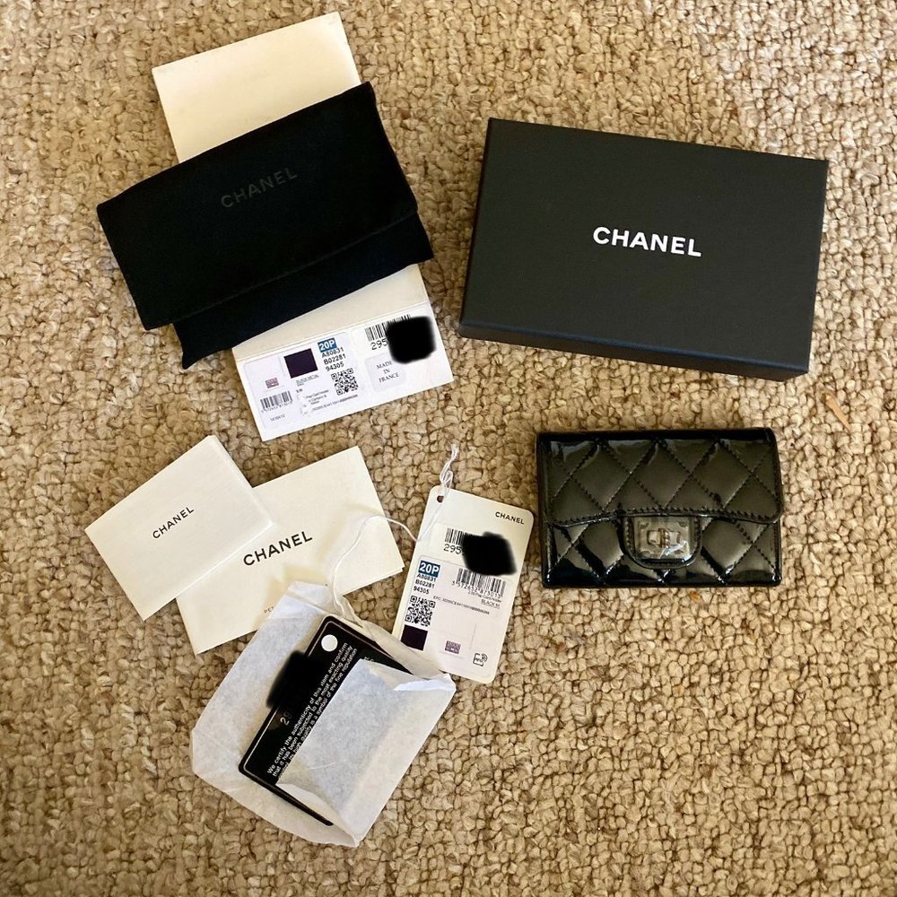 Chanel Card Holder SO BLACK 20P NEVER USED
